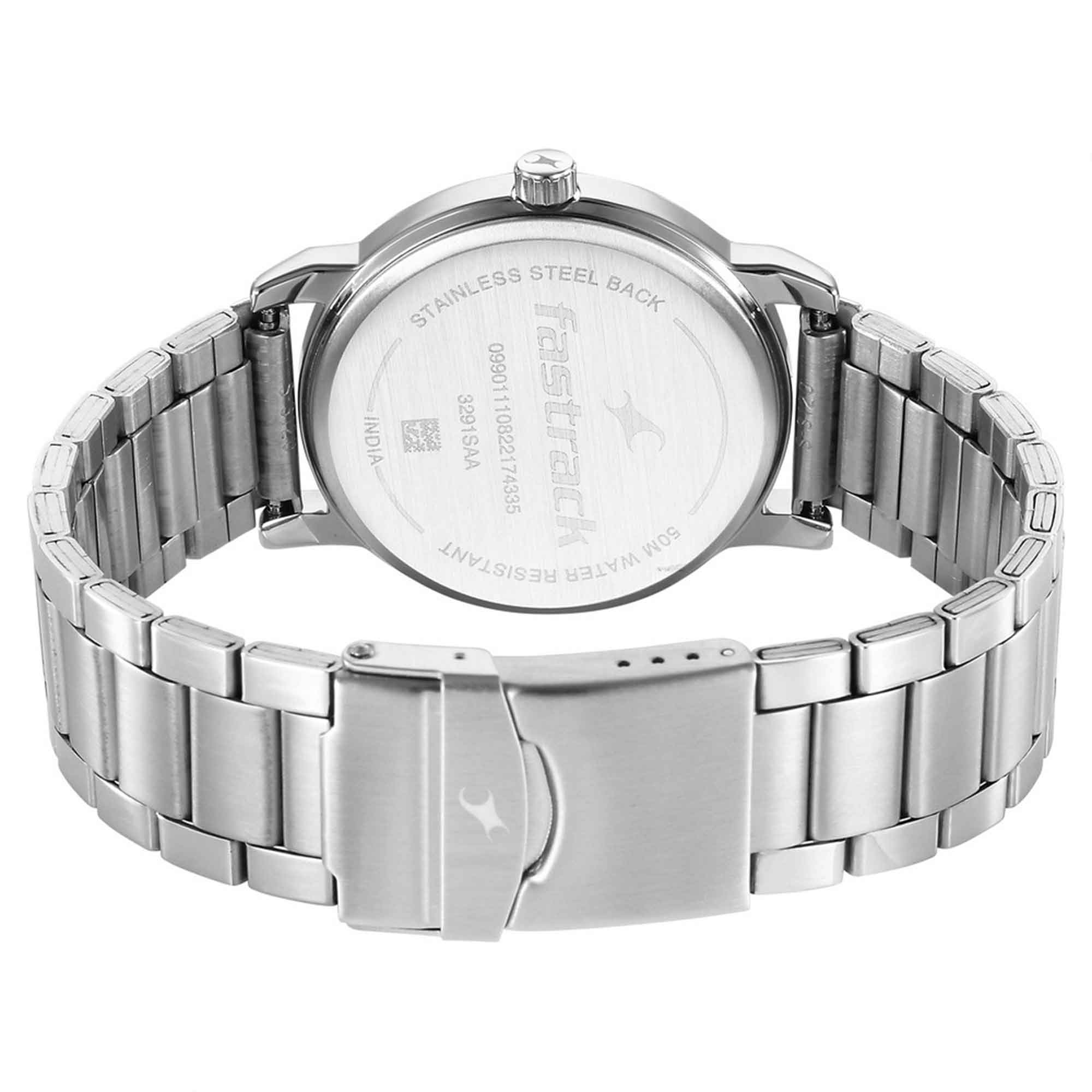 Fastrack stainless steel back water resistant quartz hotsell