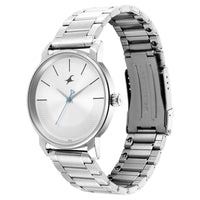 Fastrack Stunners Quartz Analog Silver Dial Metal Strap Watch for Guys