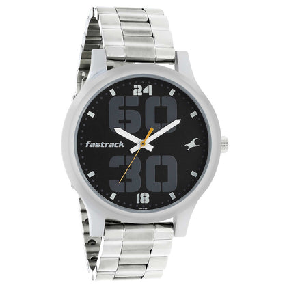 Fastrack Bold Black Dial Analog Watch for Men