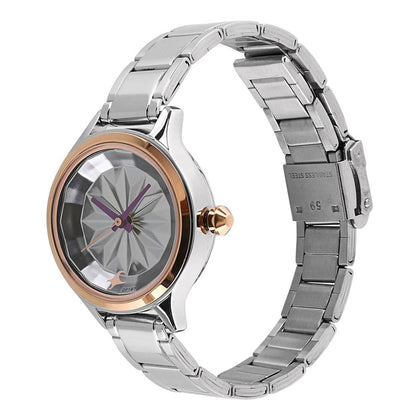 Fastrack Quartz Analog White Dial Metal Strap Watch for Girls