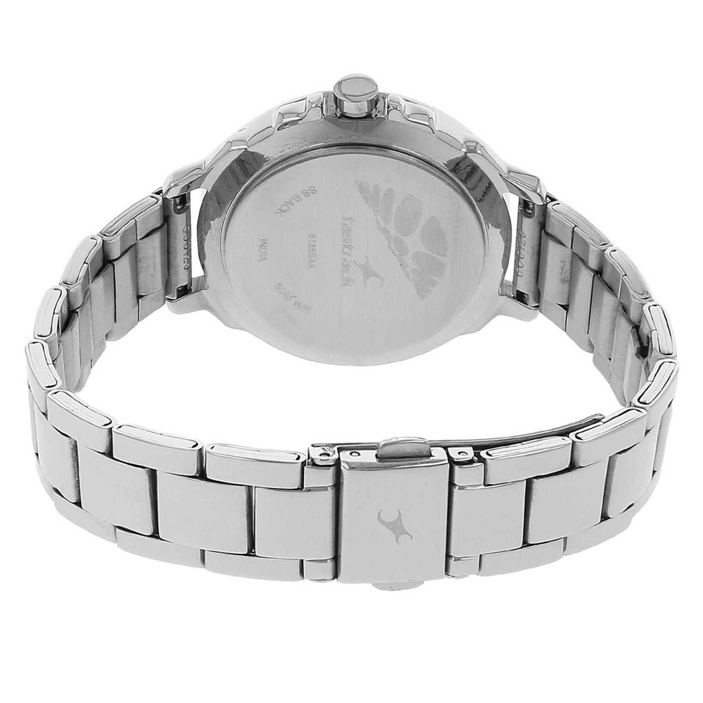 Fastrack Quartz Analog Silver Dial Stainless Steel Strap Watch for Girls