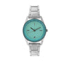 Fastrack Quartz Analog Green Dial Stainless Steel Strap Watch for Girls