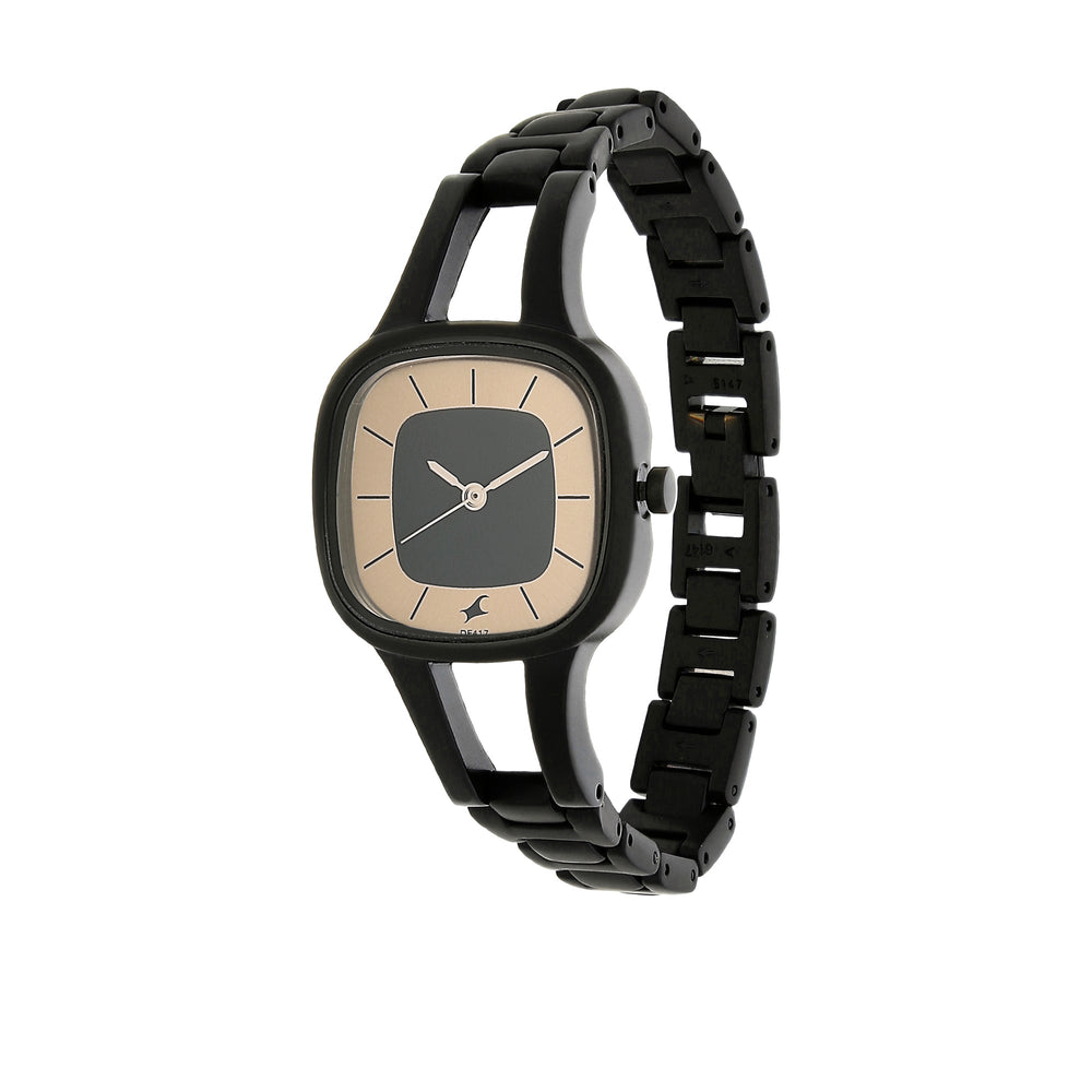 Fastrack Quartz Analog Grey Dial Metal Strap Watch for Girls