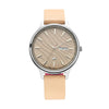 Fastrack Fastrack Ruffles Quartz Analog with Day and Date Beige Dial Leather Strap Watch for Girls