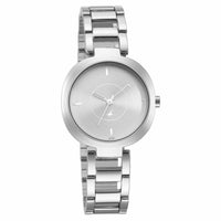 Fastrack Stunners Quartz Analog Silver Dial Metal Strap Watch for Girls