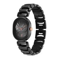 Fastrack Uptown Retreat Quartz Analog Black Dial Metal Strap Watch for Girls