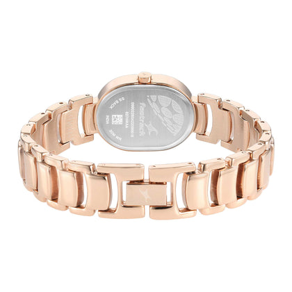 Fastrack Uptown Retreat Quartz Analog Pink Dial Metal Strap Watch for Girls