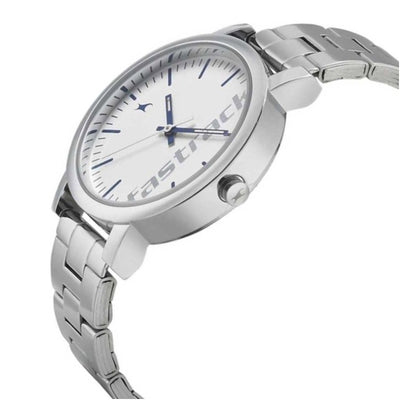 Fastrack Quartz Analog White Dial Stainless Steel Strap Watch for Girls