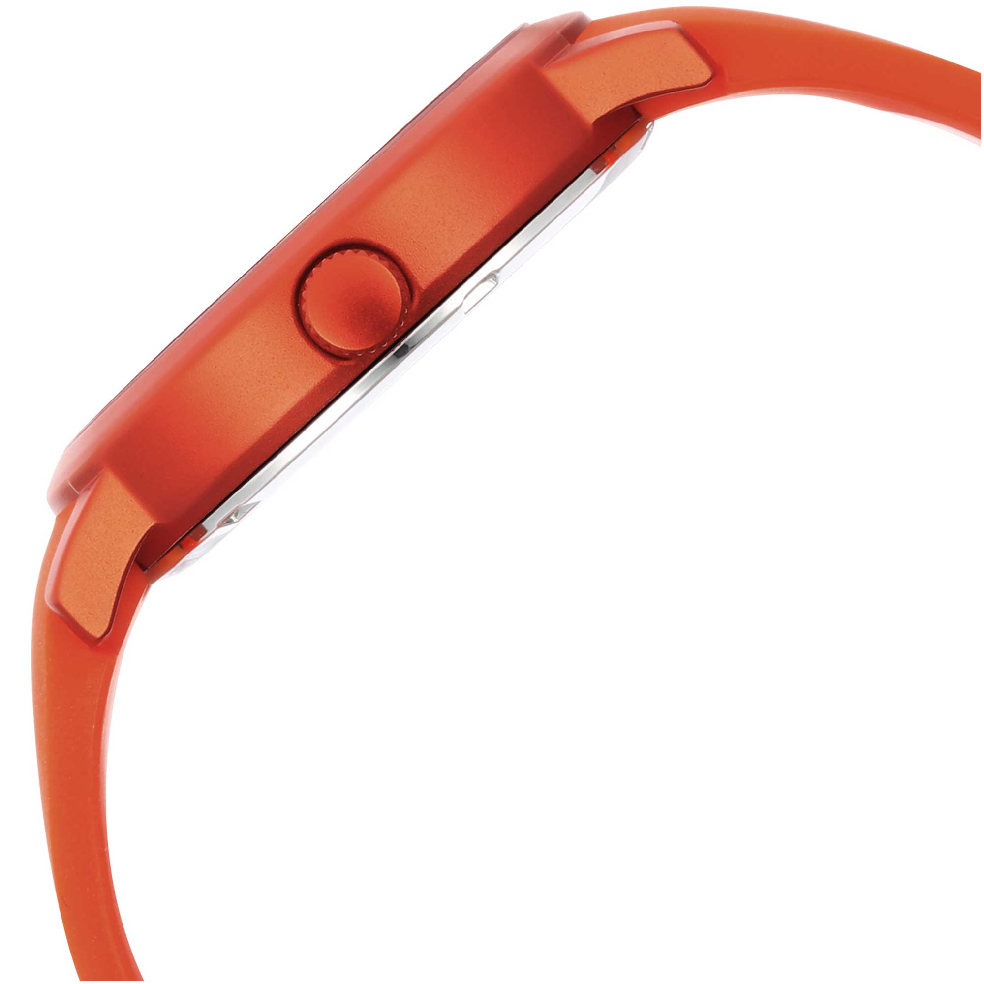 Pop Colours Orange Dial Silicone Strap Watch for Girls