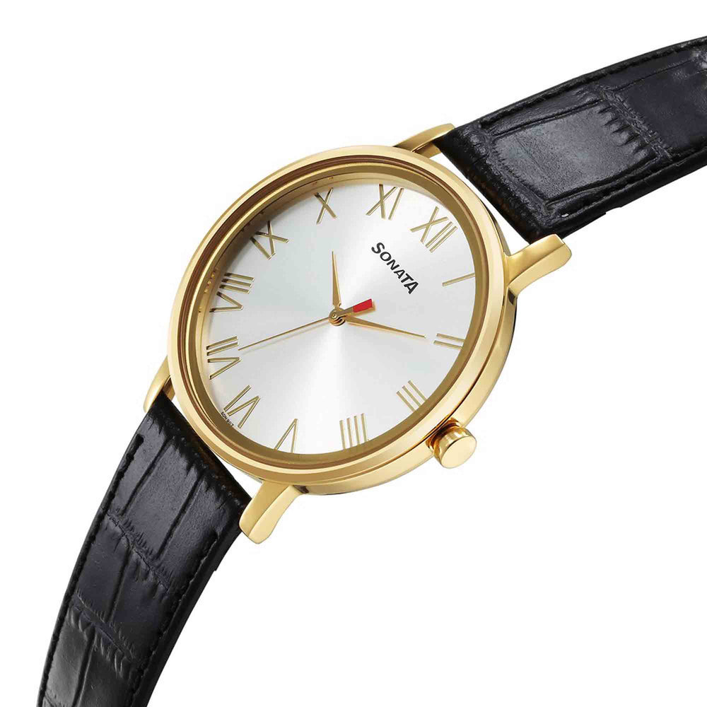 Sonata Utsav Quartz Analog Silver Dial Watch for Men