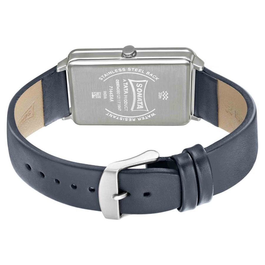 Sonata Quartz Analog Leather Strap Watch for Men