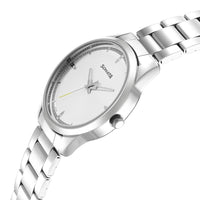 Sonata Quartz Analog Silver Dial Stainless Steel Strap Watch for Men