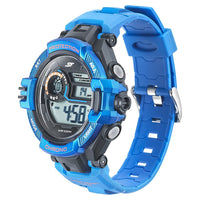SF Digital Dial Blue PU Strap Watch for Men