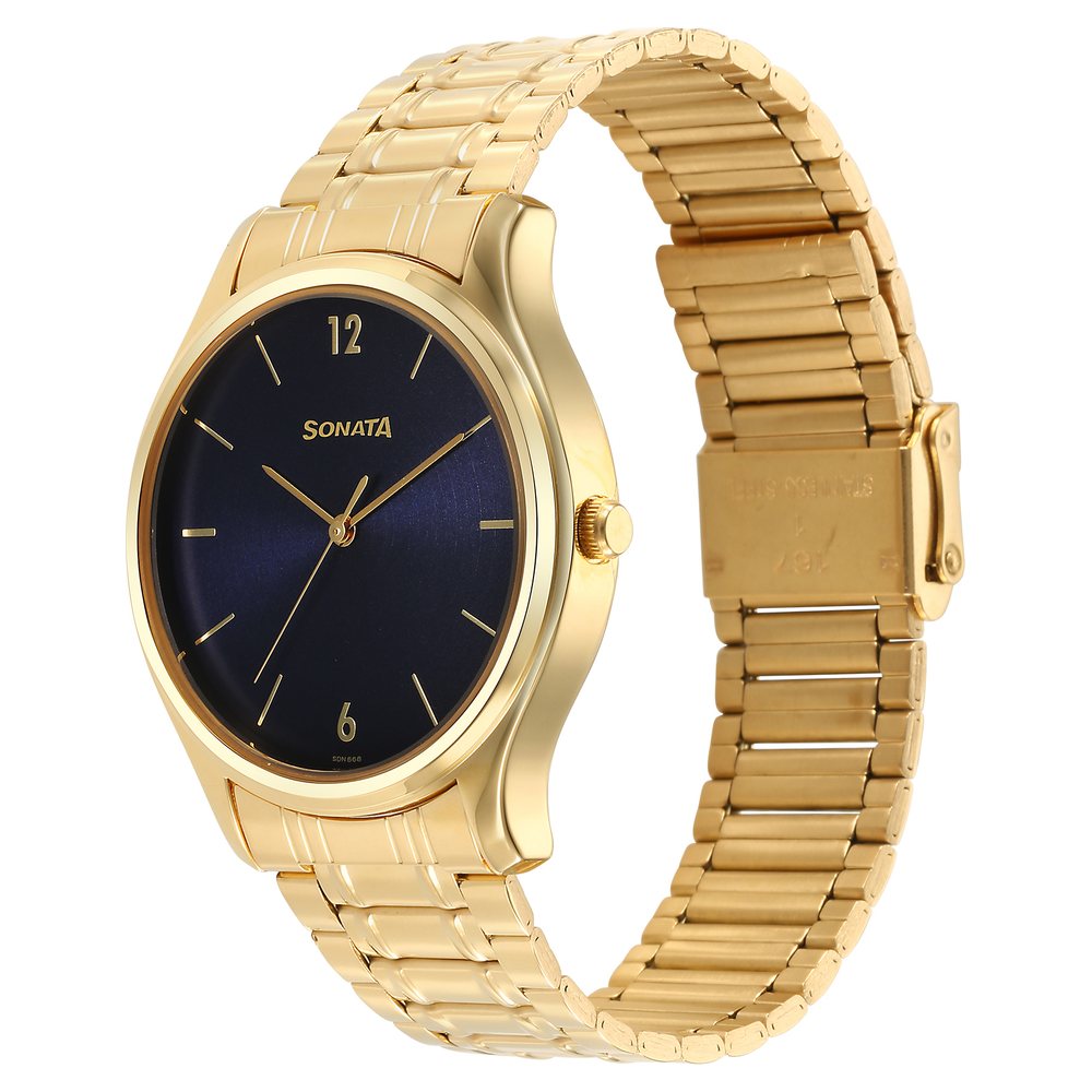 Sonata Quartz Analog Blue Dial Watch for Men
