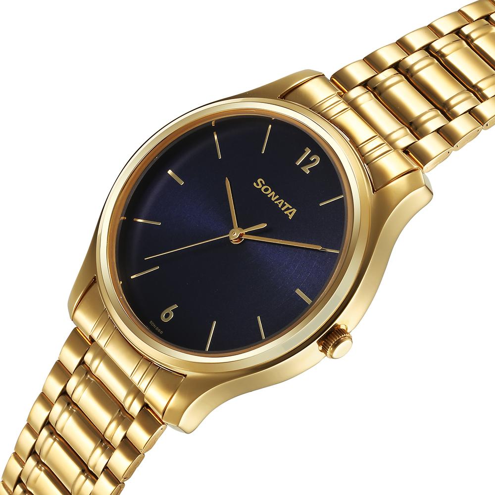 Sonata Quartz Analog Blue Dial Watch for Men