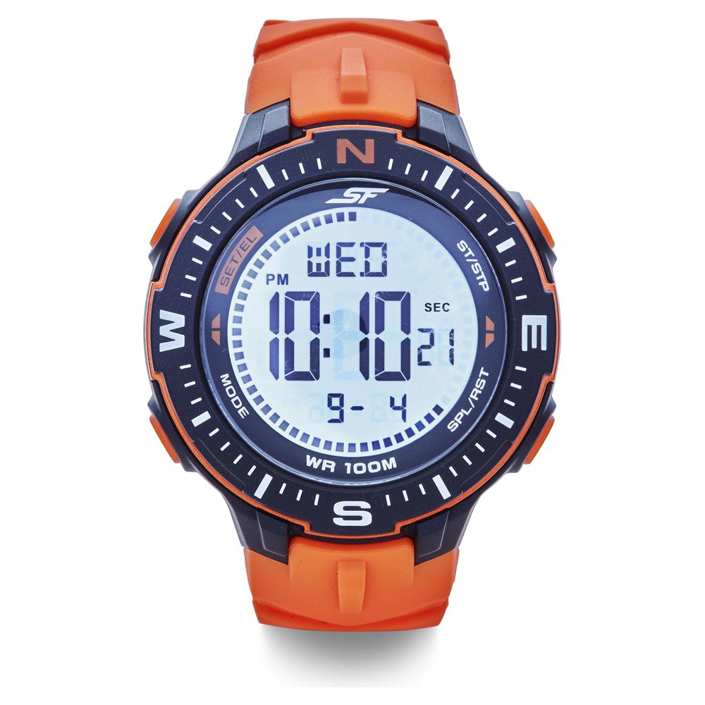 SF Digital Dial Silicone Strap Watch for Men
