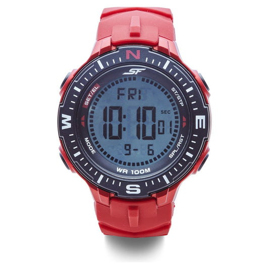 SF Digital Dial Silicone Strap Watch for Men
