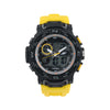 SF Neon Quartz Analog Digital Dial PU Strap Watch for Men