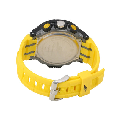 SF Neon Quartz Analog Digital Dial PU Strap Watch for Men