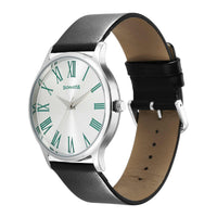 Sonata Aspire Quartz Analog Silver Dial Leather Strap Watch for Men