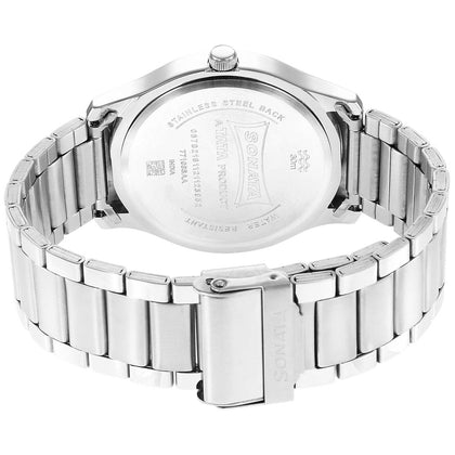 Sonata Quartz Analog Multicoloured Dial Stainless Steel Strap Watch for Men