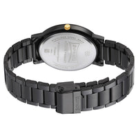 Sonata Quartz Analog Black Dial Metal Strap Watch for Men