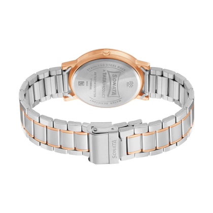 Sonata Quartz Analog Blue Dial Stainless Steel Strap Watch for Men