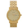 Sonata Quartz Analog with Day and Date Golden Dial Stainless Steel Strap Watch for Men