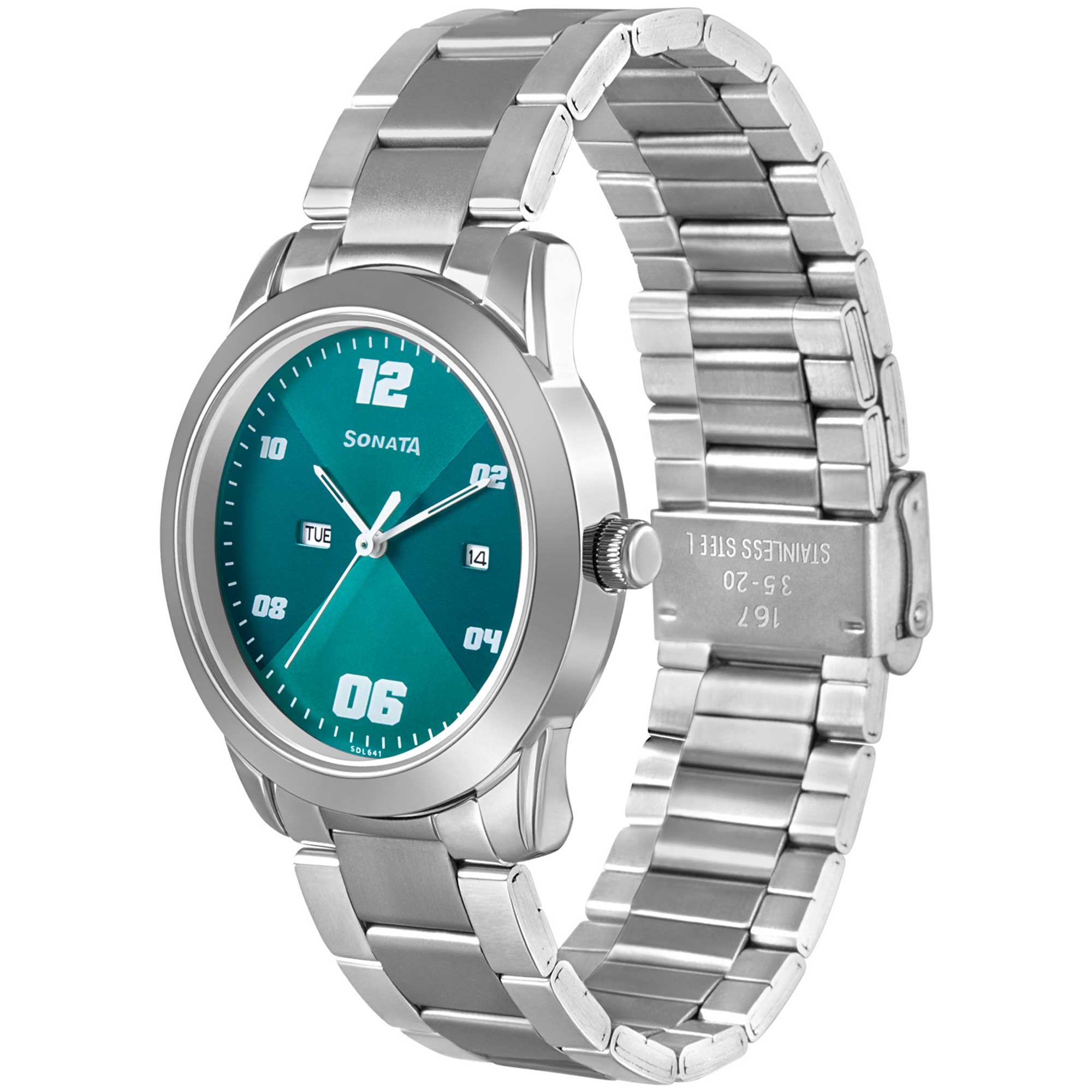 RPM Green Dial Silver Stainless Steel Strap Watch