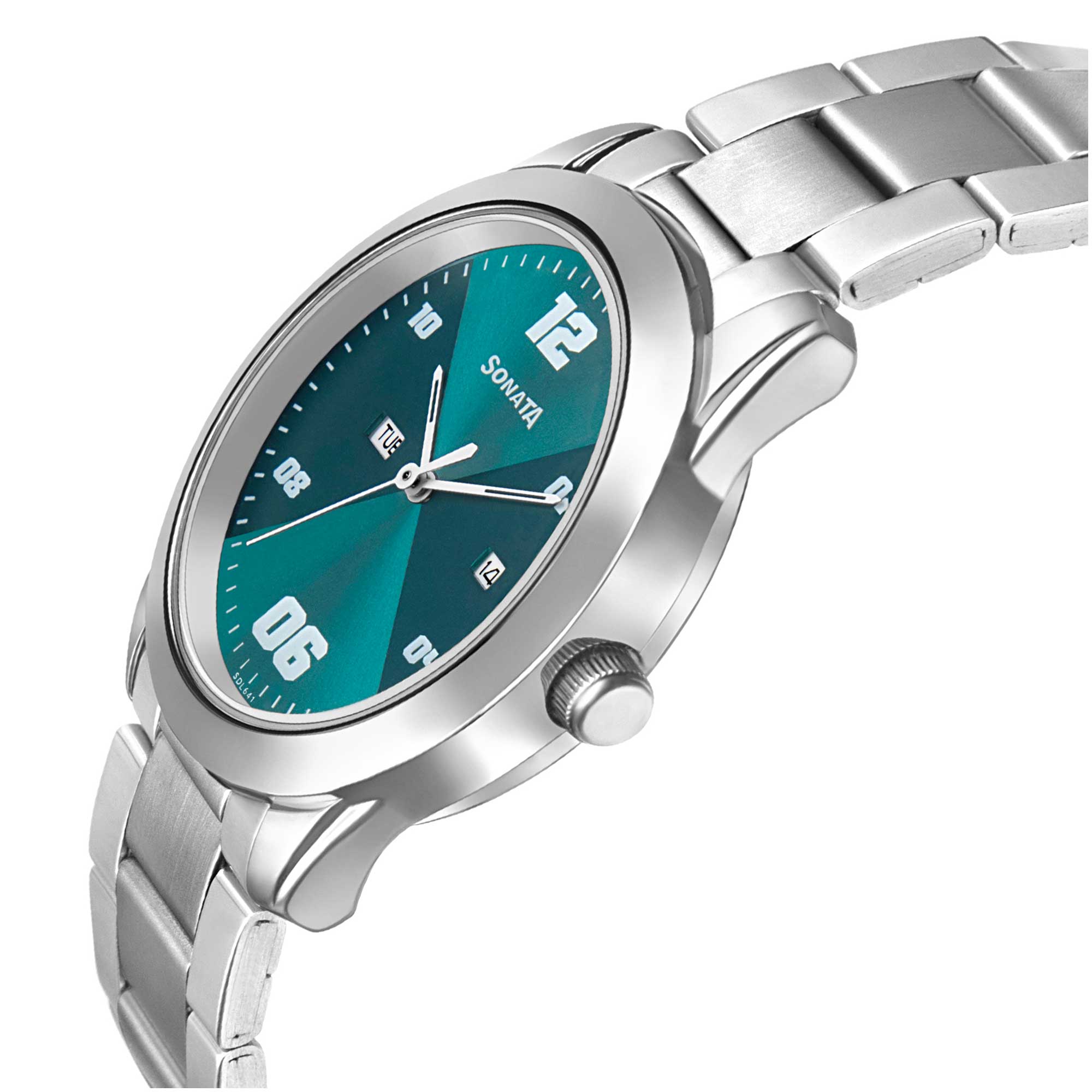 RPM Green Dial Silver Stainless Steel Strap Watch