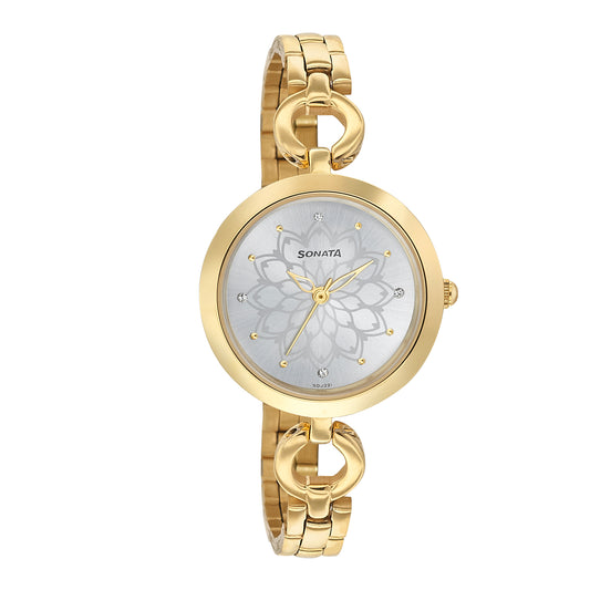 Sonata Wedding Silver Dial Women Watch With Stainless Steel Strap