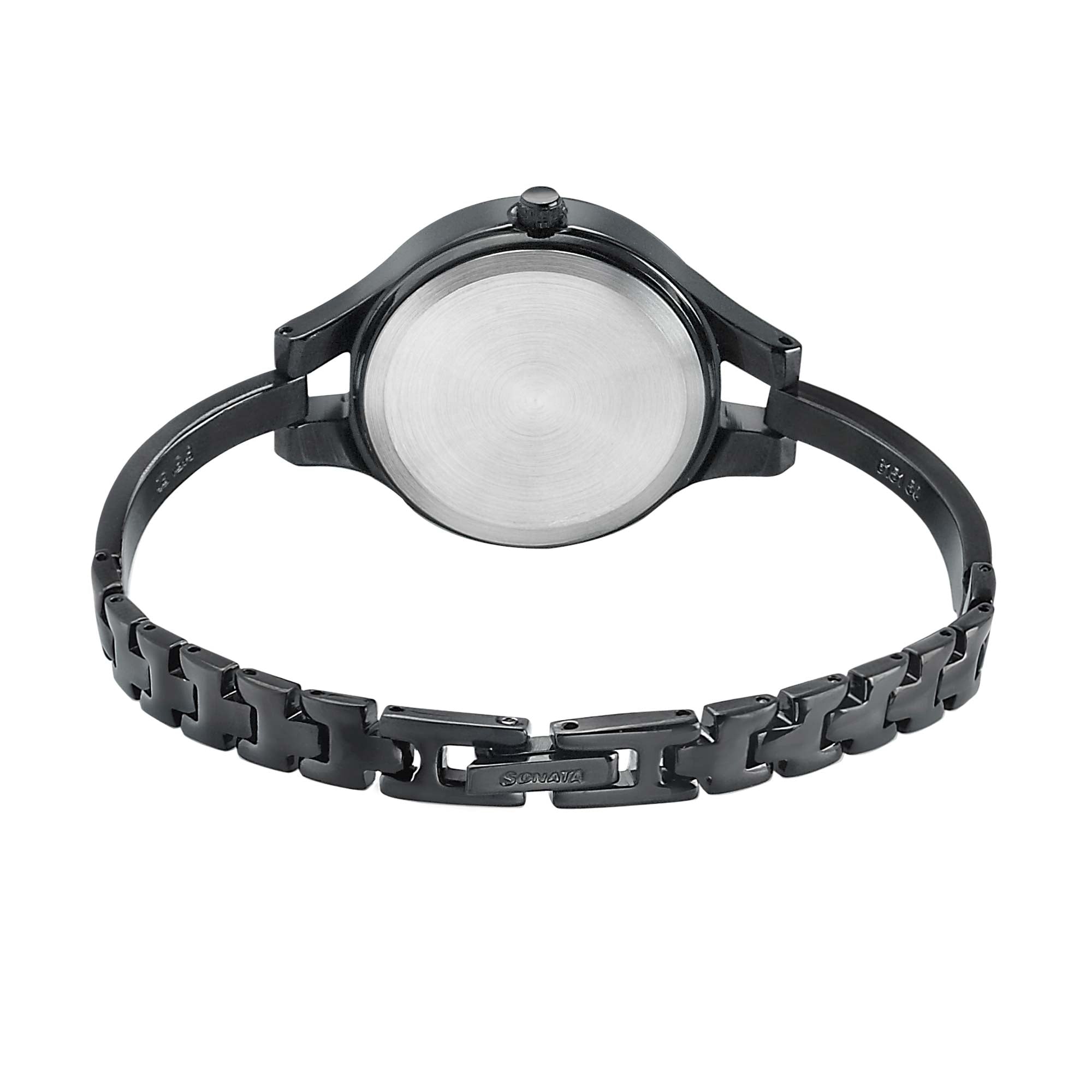 Sonata Onyx Pink Dial Women Watch With Stainless Steel Strap