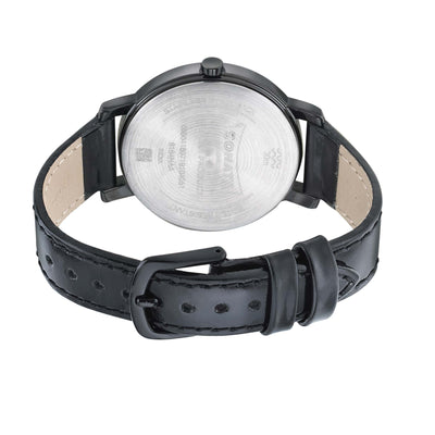 Sonata Onyx Black Dial Women Watch With Leather Strap