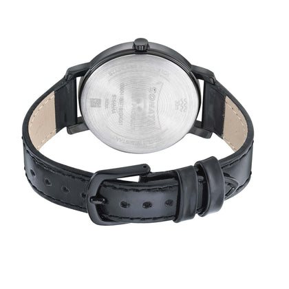 Sonata Onyx Black Dial Women Watch With Leather Strap