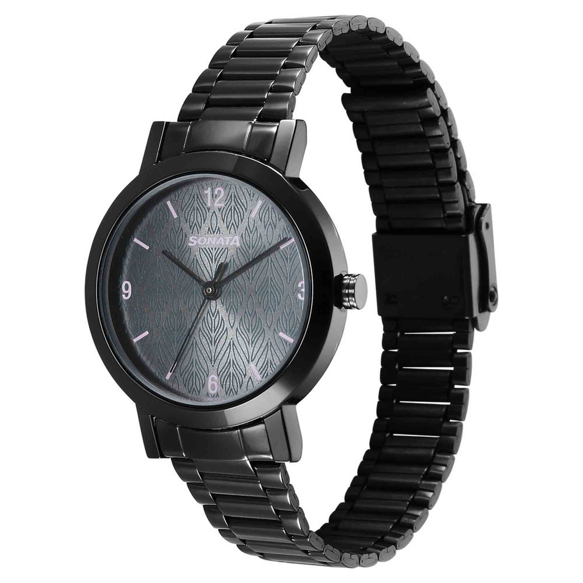 Sonata Ladies Essentials Grey Dial Stainless Steel Strap Watch for Women