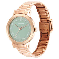 Ladies Essentials Green Dial Stainless Steel Strap Watch for Women