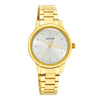 Classic Gold Silver Dial Metal Strap Watch for Women