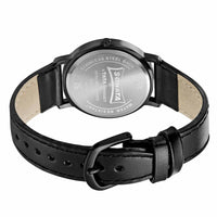 Sonata Play Black Dial Women Watch With Leather Strap