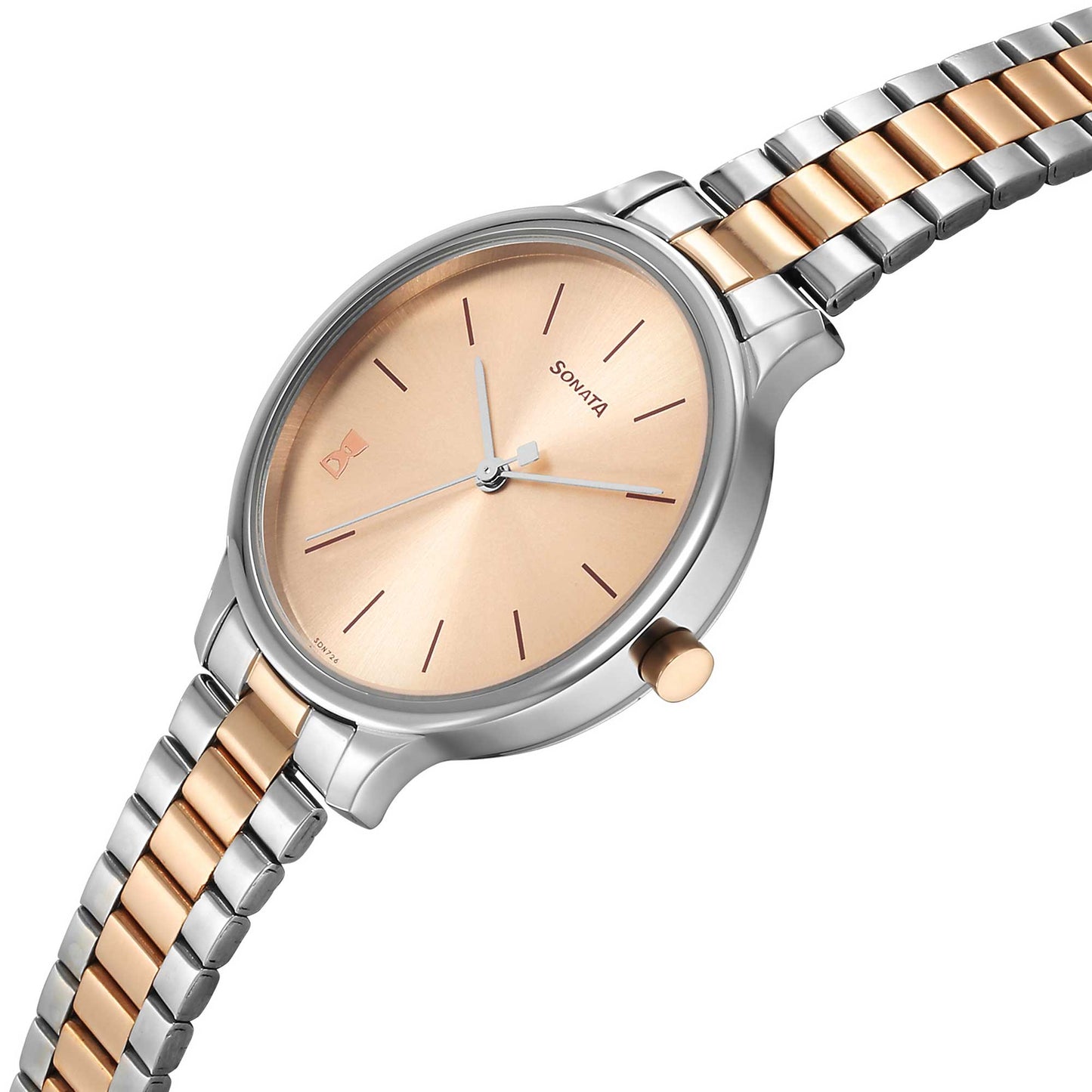 Sonata Play Rose Gold Dial Watch for Women