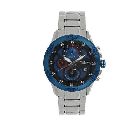 Titan Octane Blue Dial Chrono Stainless Steel Strap watch for Men