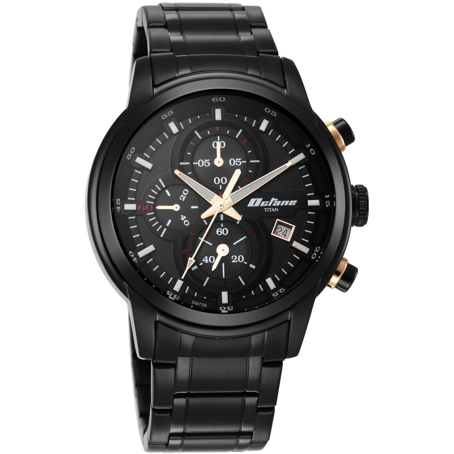 Octane Black Dial Chronograph Watch for Men