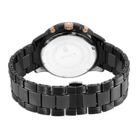 Titan Quartet Black Dial Analog with Day and Date Steel and Ceramic Strap watch for Men
