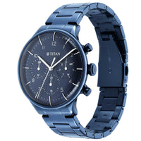 Titan Urban Magic Blue Dial Multial Stainless Steel Strap watch for Men