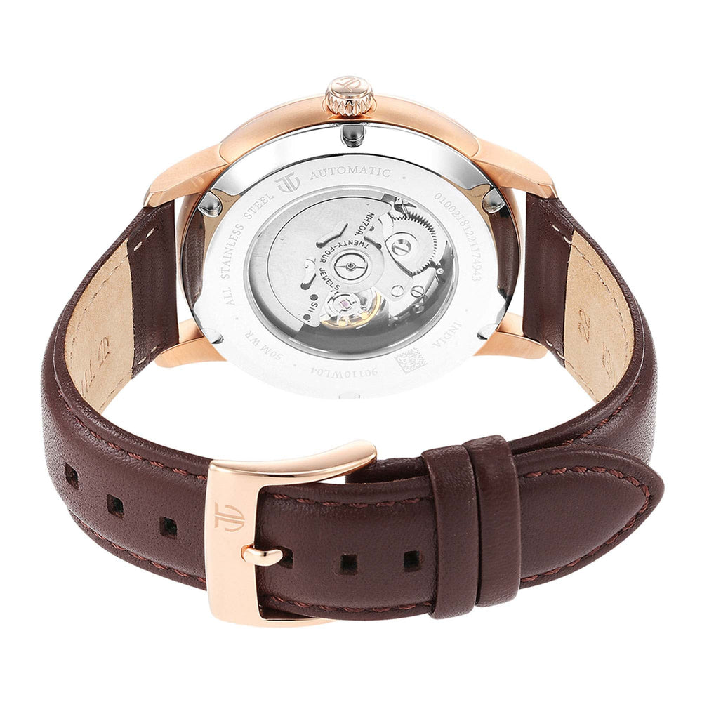 Titan Mechanical Green Dial Automatic watch for Men with Leather Strap