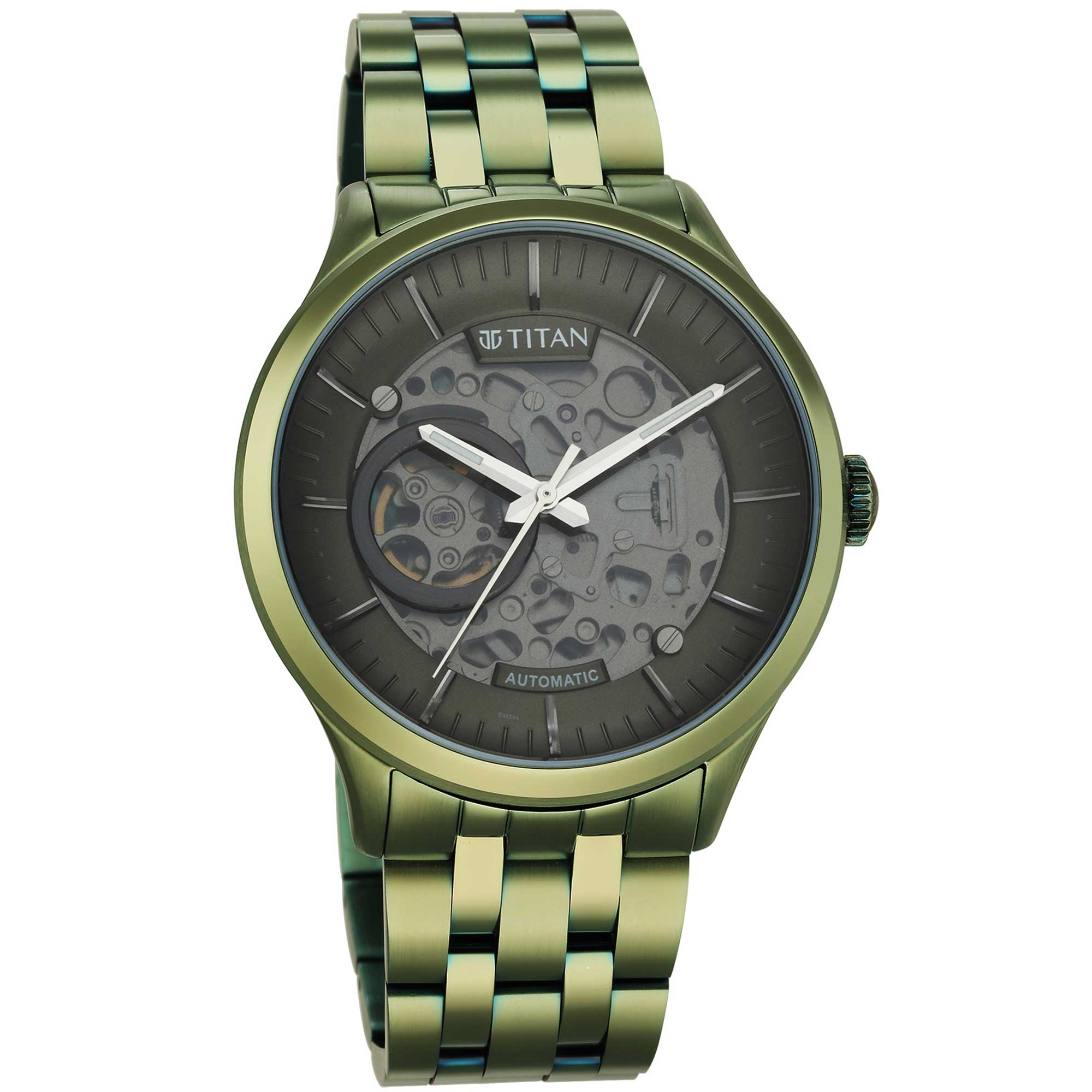 Green stainless steel watch sale