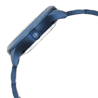 Titan Metal Mechanicals Blue Dial Analog Stainless Steel Strap Watch for Men