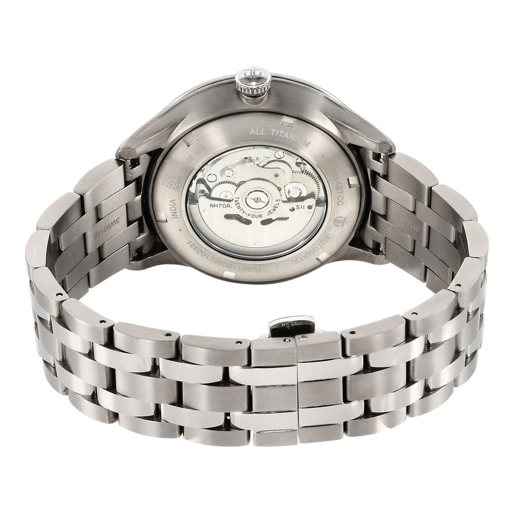 Titan Metal Mechanicals Anthracite Dial Analog Titanium Strap watch for Men