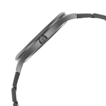 Titan Classique Slimline Anthracite Dial Analog with Date Stainless Steel Strap watch for Men