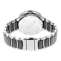 Titan Ceramic Fusion Black Dial Multi Stainless Steel Strap watch for Men