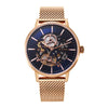 Titan Mechanical Slimline Blue Dial Mechanical Stainless Steel Strap watch for Men